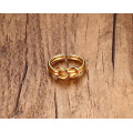 Kreativität einfach Edelstahl Gold Love Knot Ring